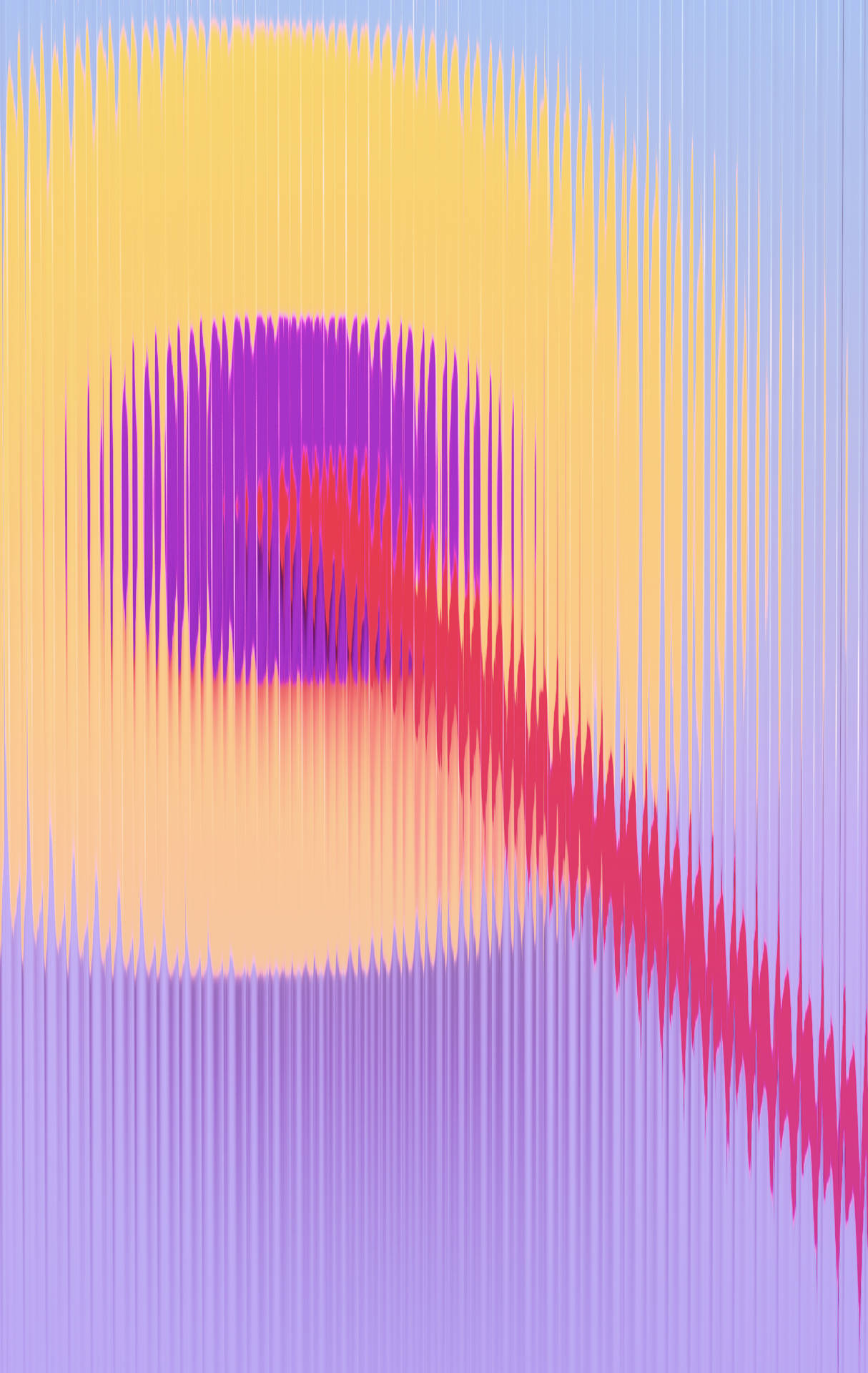 Distorted Violet And Yellow Mobile 3d Wallpaper