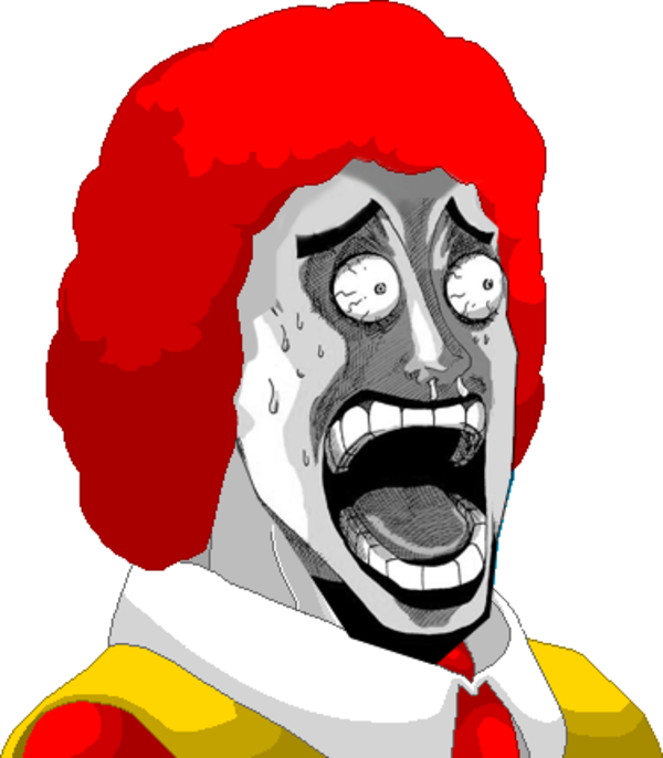 Distressed Clown Illustration PNG