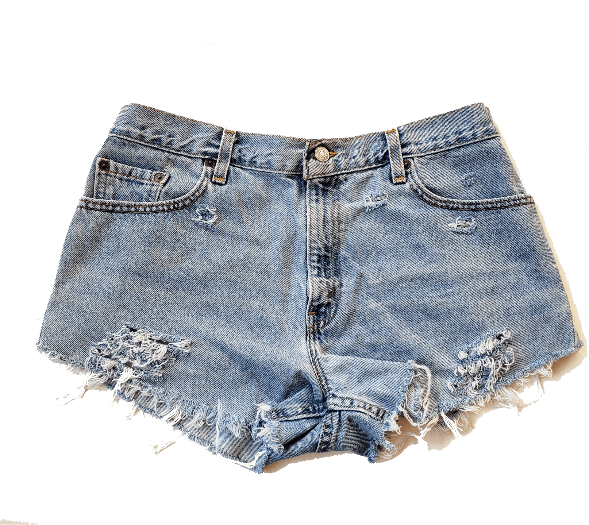 Distressed Denim Shorts PNG