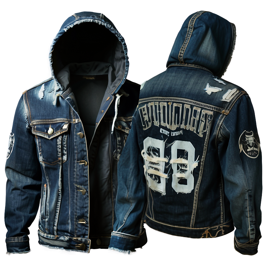 Distressed Jean Jacket Png 06132024 PNG