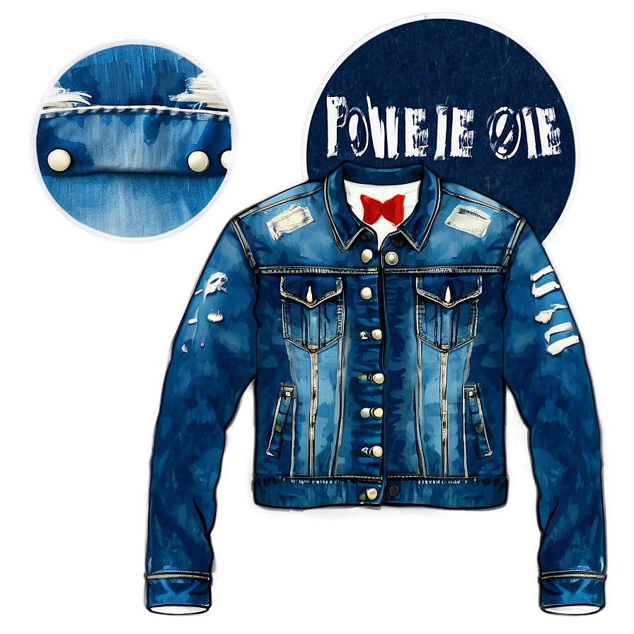 Distressed Jean Jacket Png Lim PNG