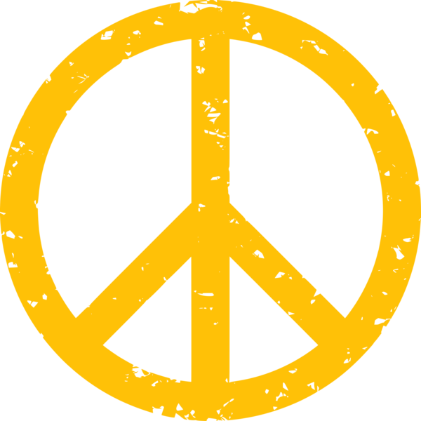 Distressed Peace Symbol PNG