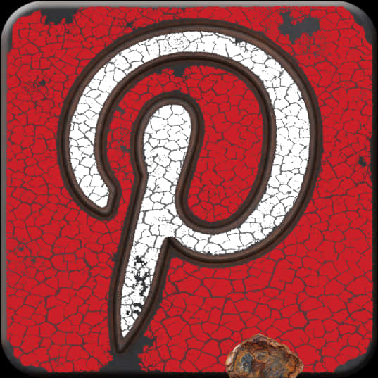Distressed Pinterest Logo PNG