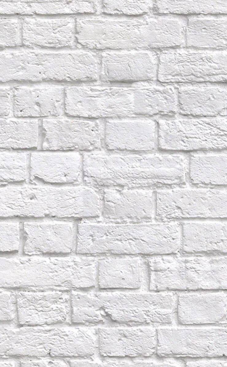 En tidløs hvid mursten rejse. Wallpaper
