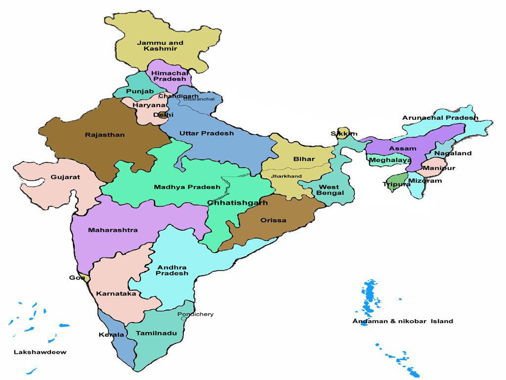 Districts Of India Map