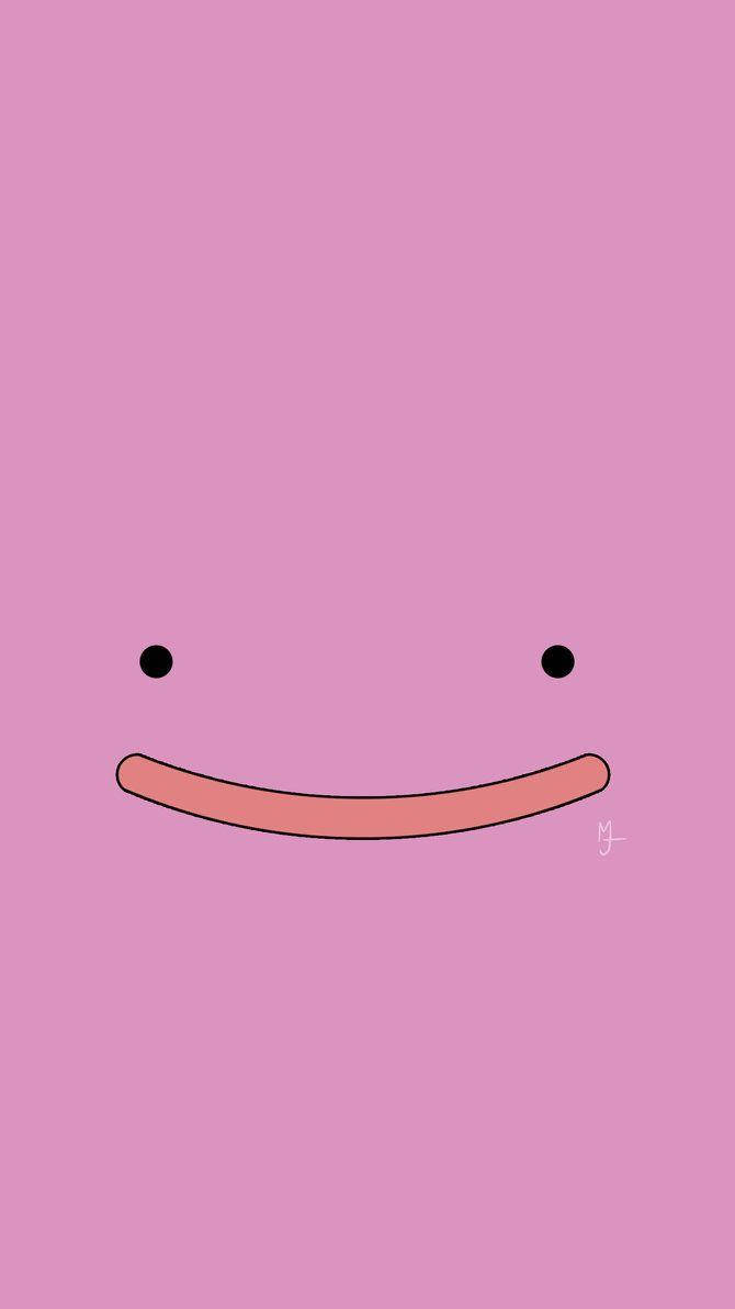 Ditto Face Minimalist Dawing Wallpaper
