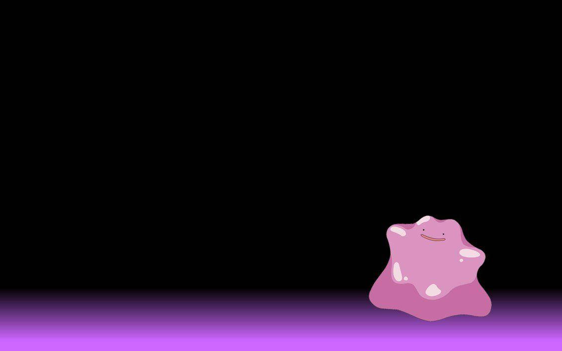 Ditto On Black And Purple Wallpaper
