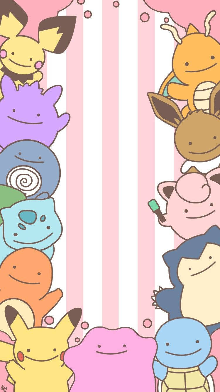 Download Ditto Pokemon Stripes Wallpaper  Wallpaperscom