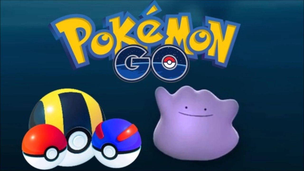 Ditto With Pokeballs Wallpaper