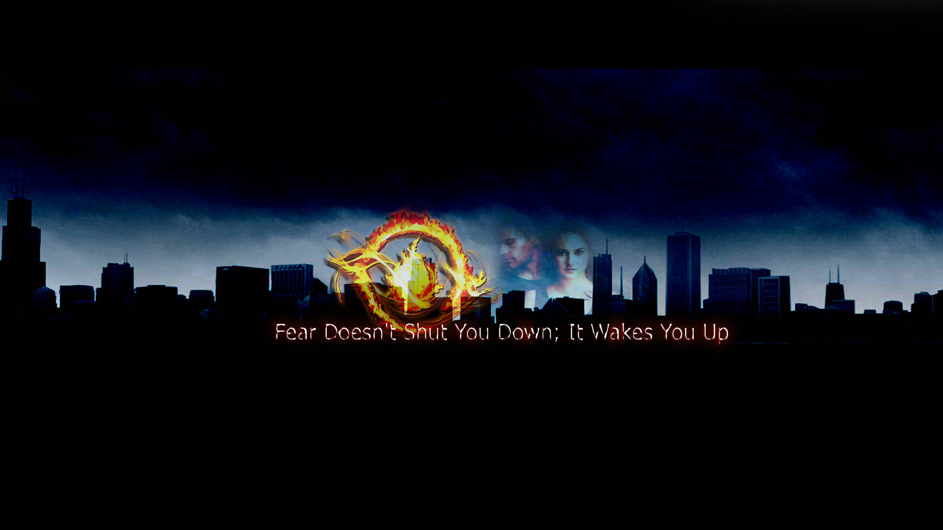 Divergent Movie Fear Quote Illustration Wallpaper