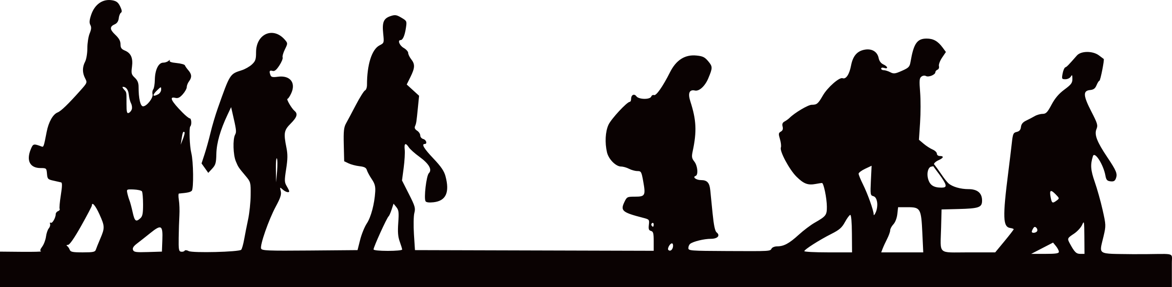 Diverse Crowd Silhouette Profile PNG