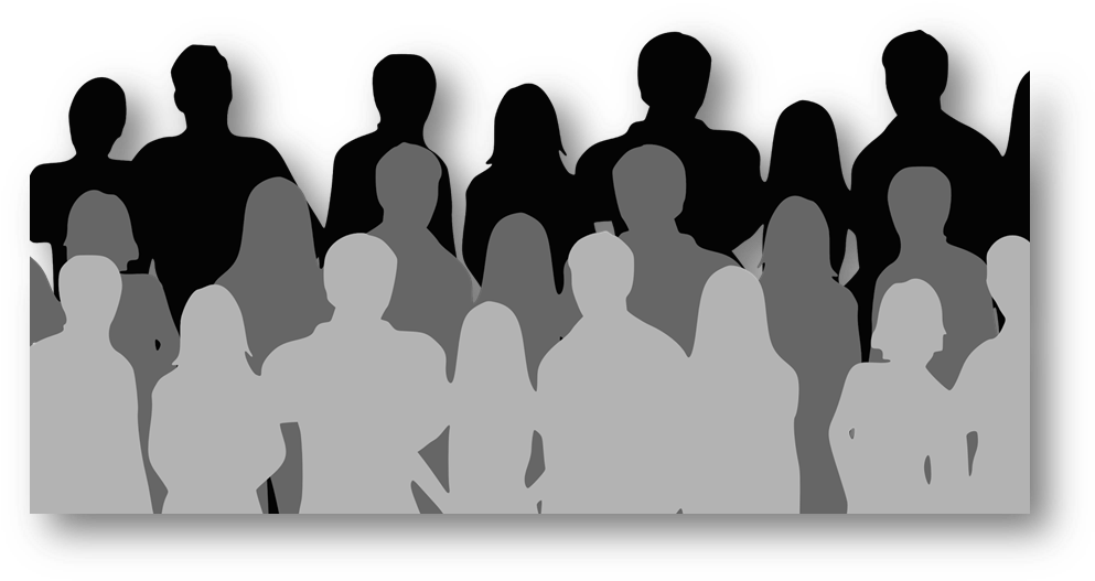 Diverse Crowd Silhouette PNG