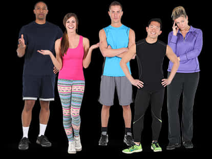 Diverse Group Fitness Instructors PNG