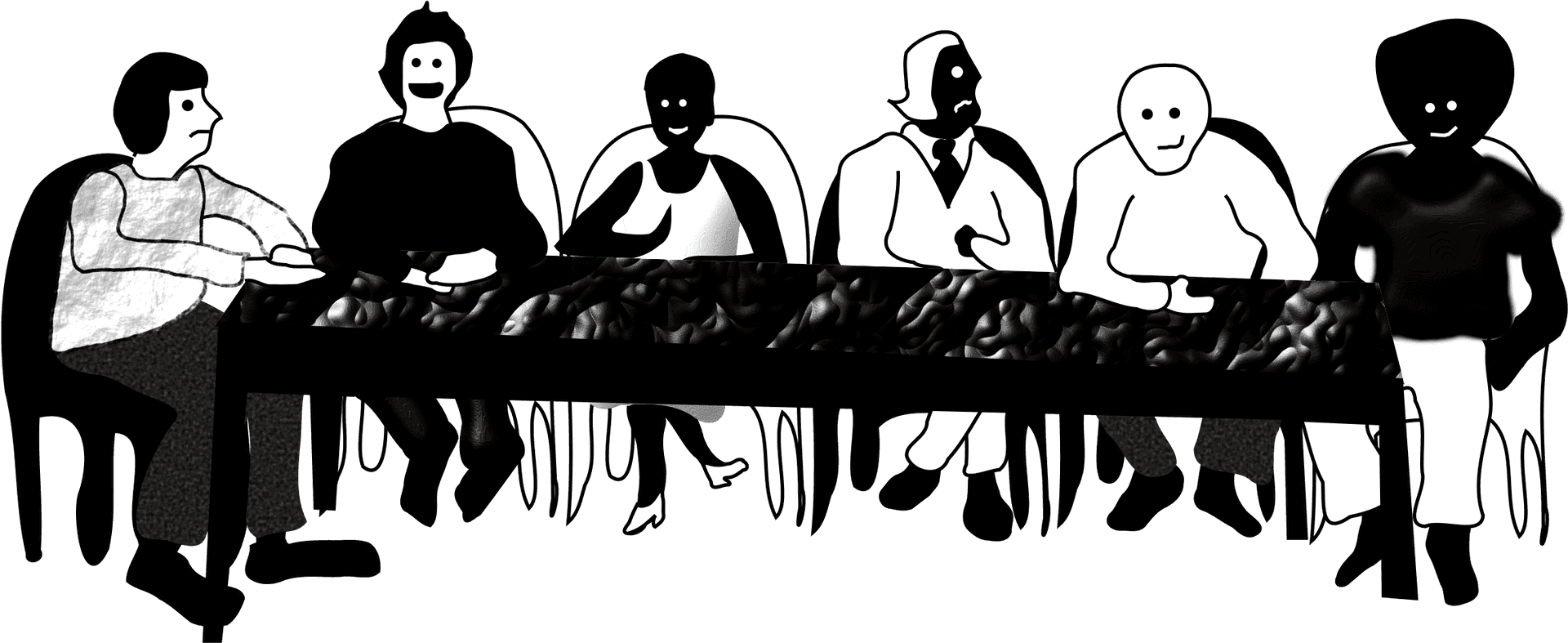 Diverse Group Meeting Illustration PNG