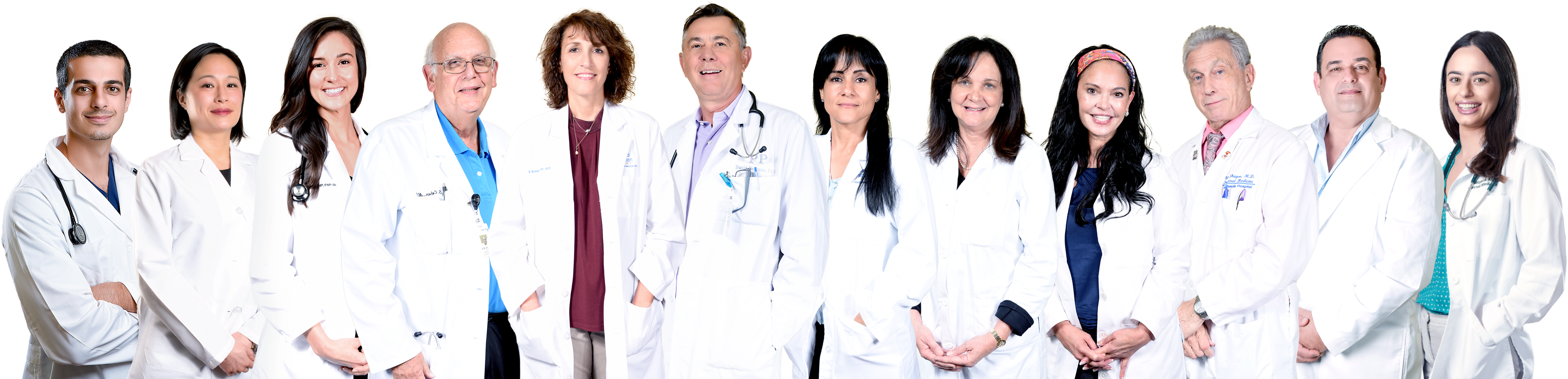 Diverse Medical Team Group Portrait PNG