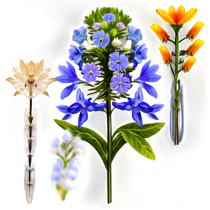 Diverse Wildflowers Collection Png 15 PNG