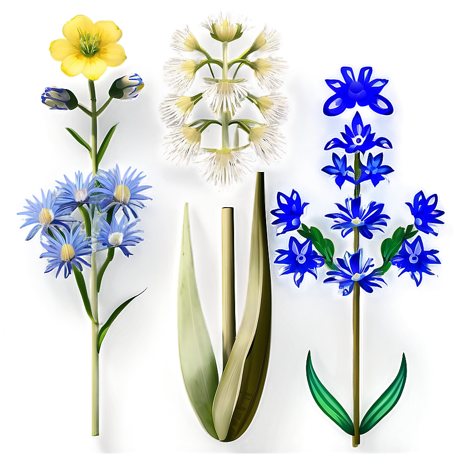 Diverse Wildflowers Collection Png 26 PNG