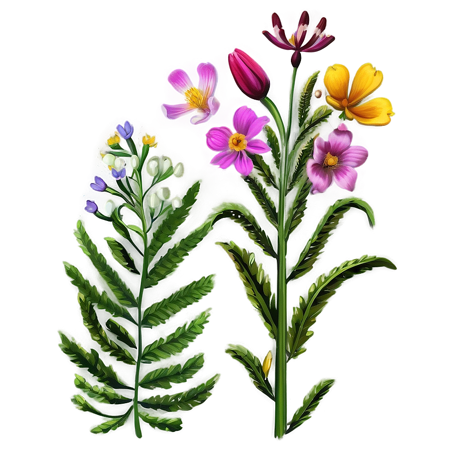 Diverse Wildflowers Collection Png 31 PNG