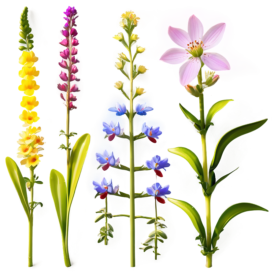 Diverse Wildflowers Collection Png Rqf19 PNG