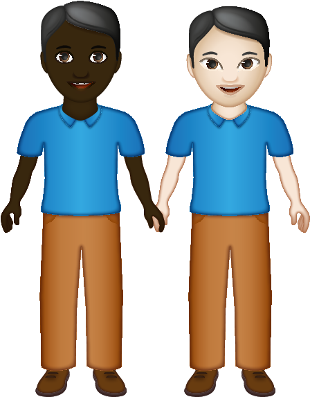 Diverse_ Animated_ Twins_ Standing_ Side_by_ Side PNG