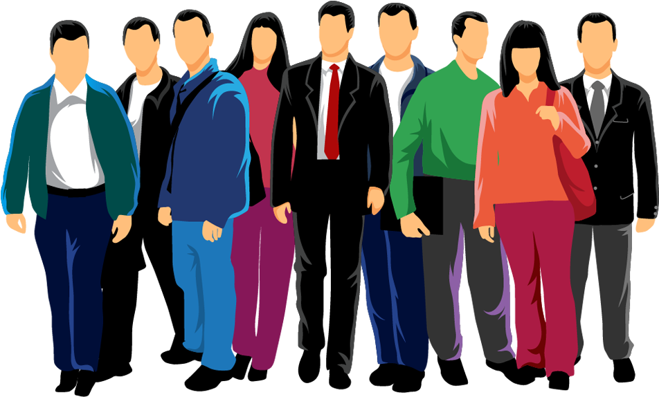 Diverse_ Group_of_ People_ Vector PNG