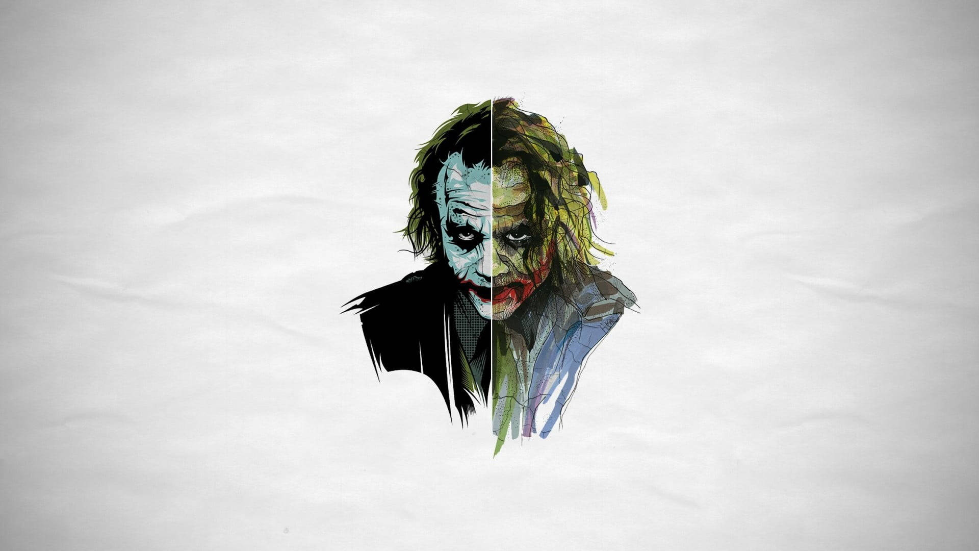 Dividir Heath Ledger Joker Papel de Parede