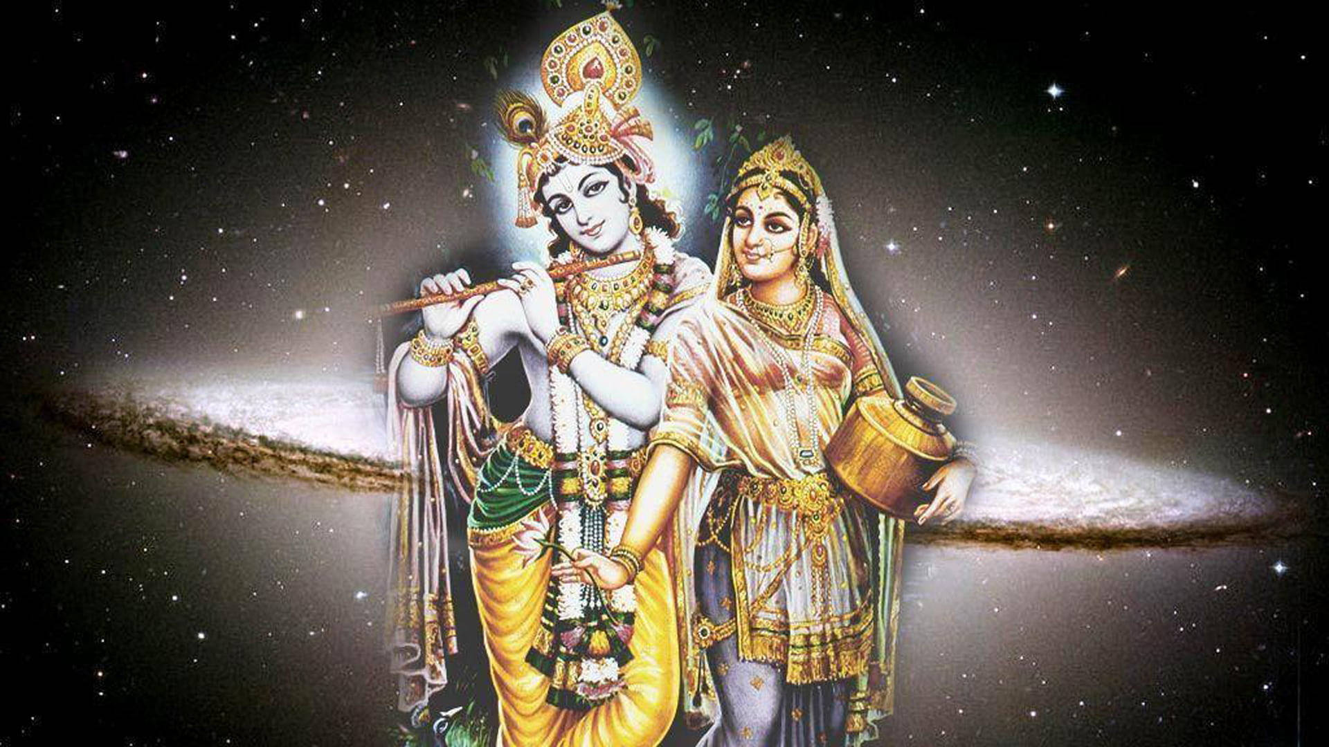 Divine 3d Artwork Of Lord Krishna Wallpaper