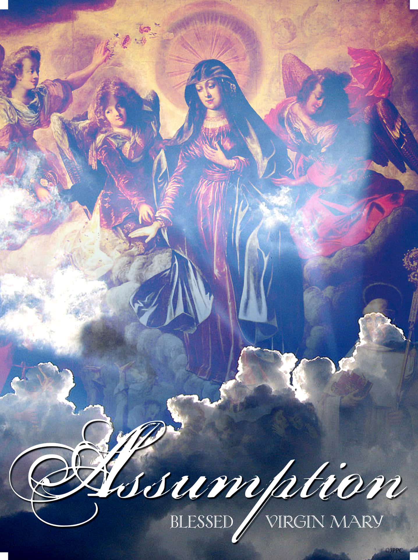 Download Divine Ascension Of Mother Mary Wallpaper | Wallpapers.com