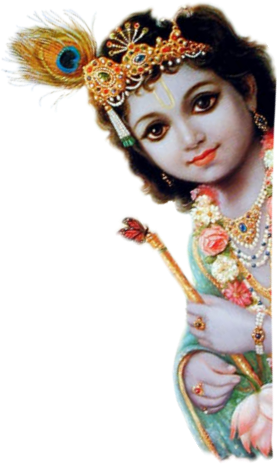 Divine Child Krishna Flute Adornment PNG