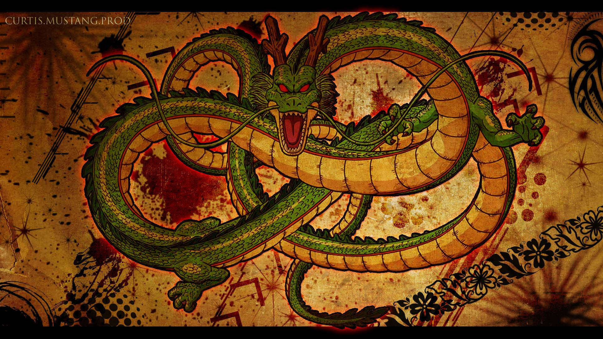 Welcome the divine dragon Shenron, the wish-granting dragon from the Dragon Ball franchise! Wallpaper