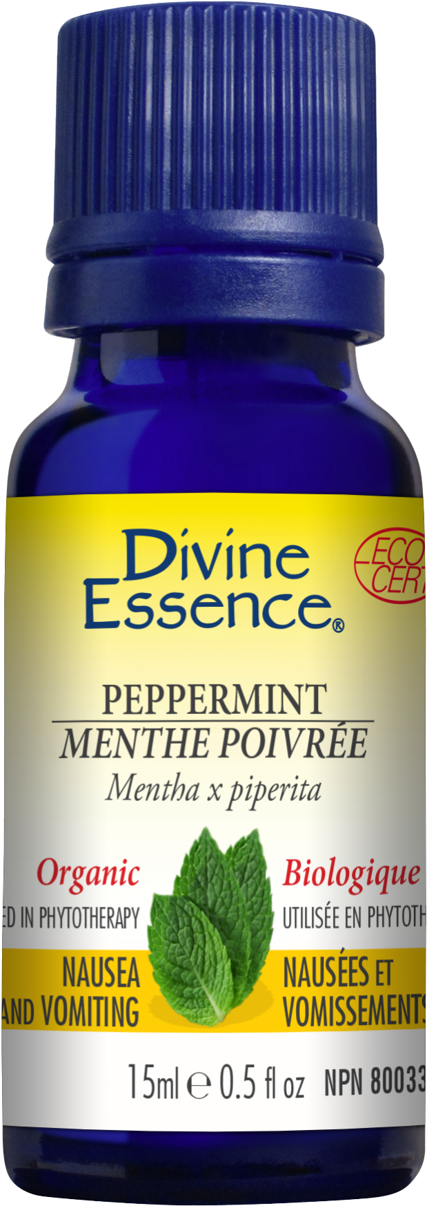 Divine Essence Peppermint Oil Bottle PNG