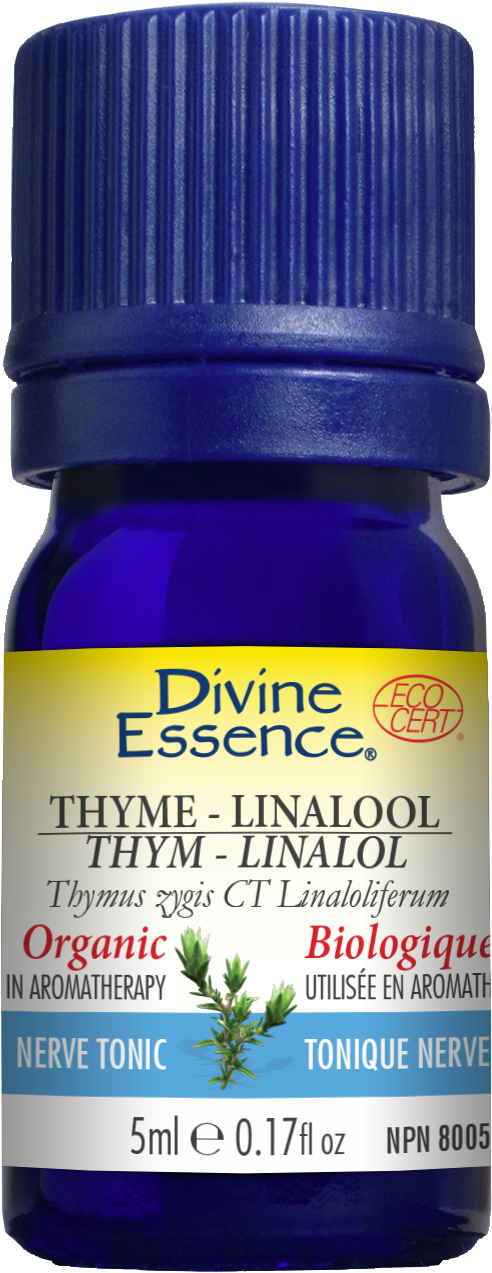 Divine Essence Thyme Linalool Essential Oil PNG