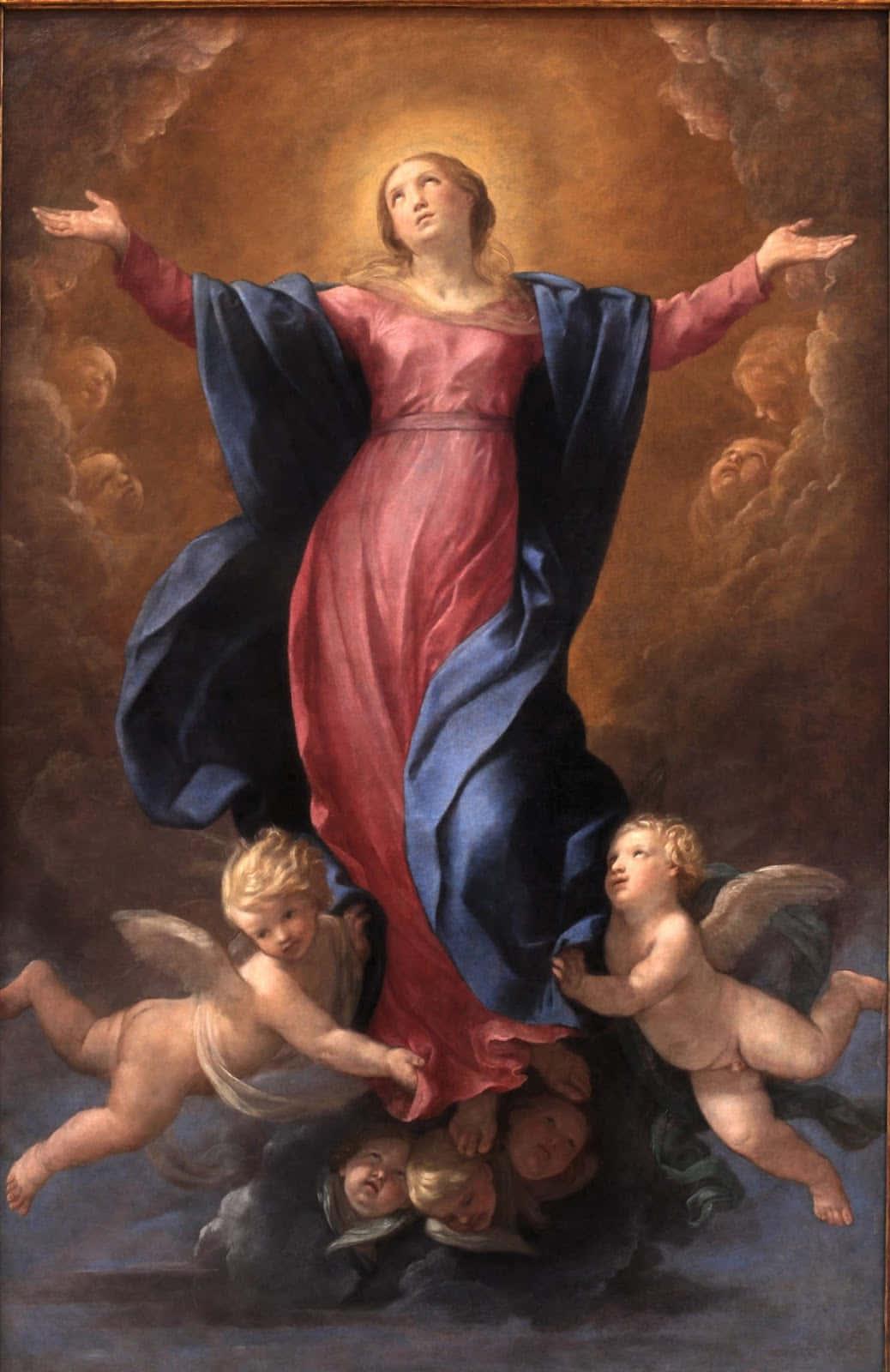 "divine Love - The Assumption Of Mother Mary" Wallpaper