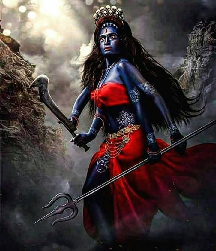 "divine Power - Goddess Kali In All Her Majesty" Wallpaper