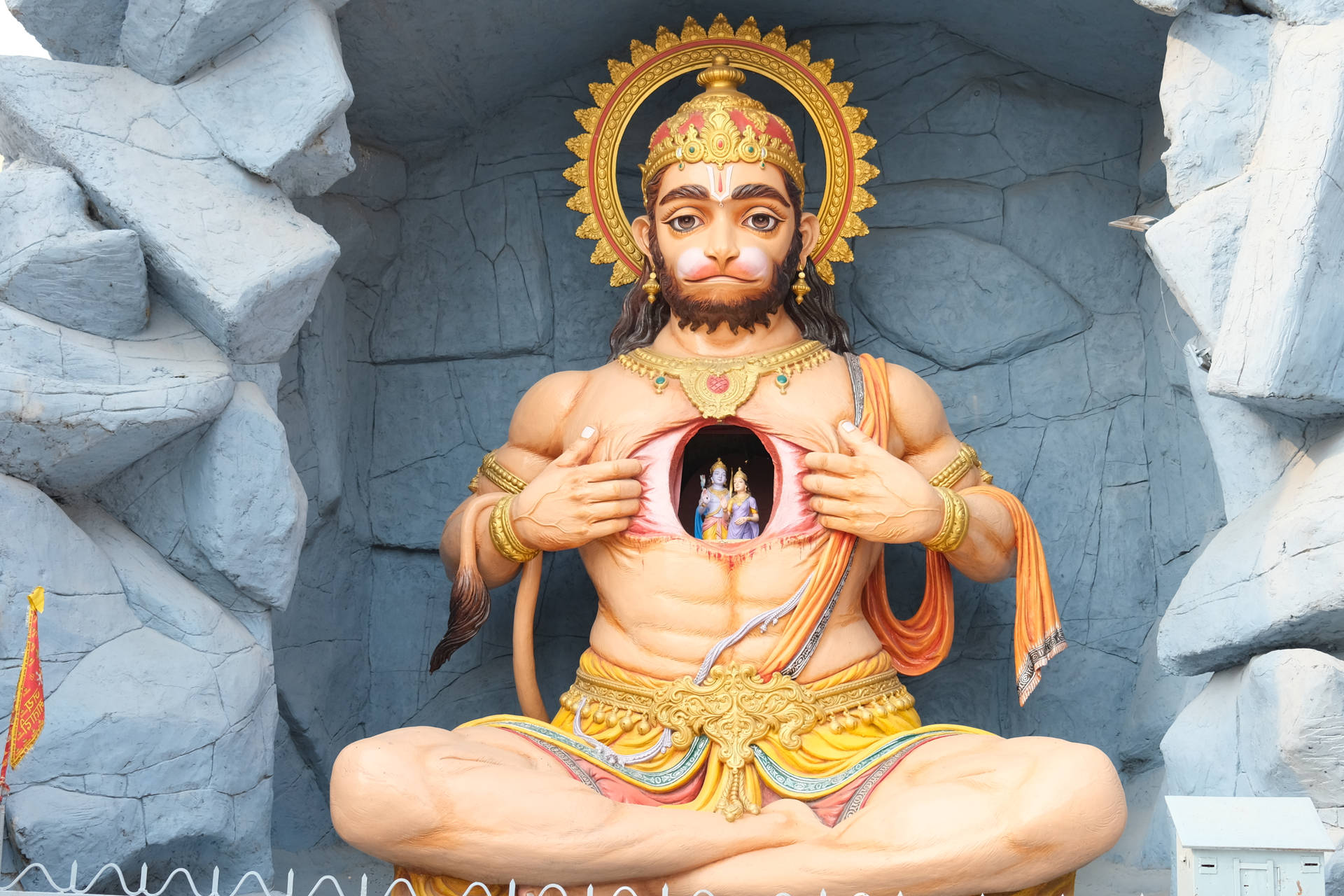 Divine Serenity - Hanuman Art Wallpaper