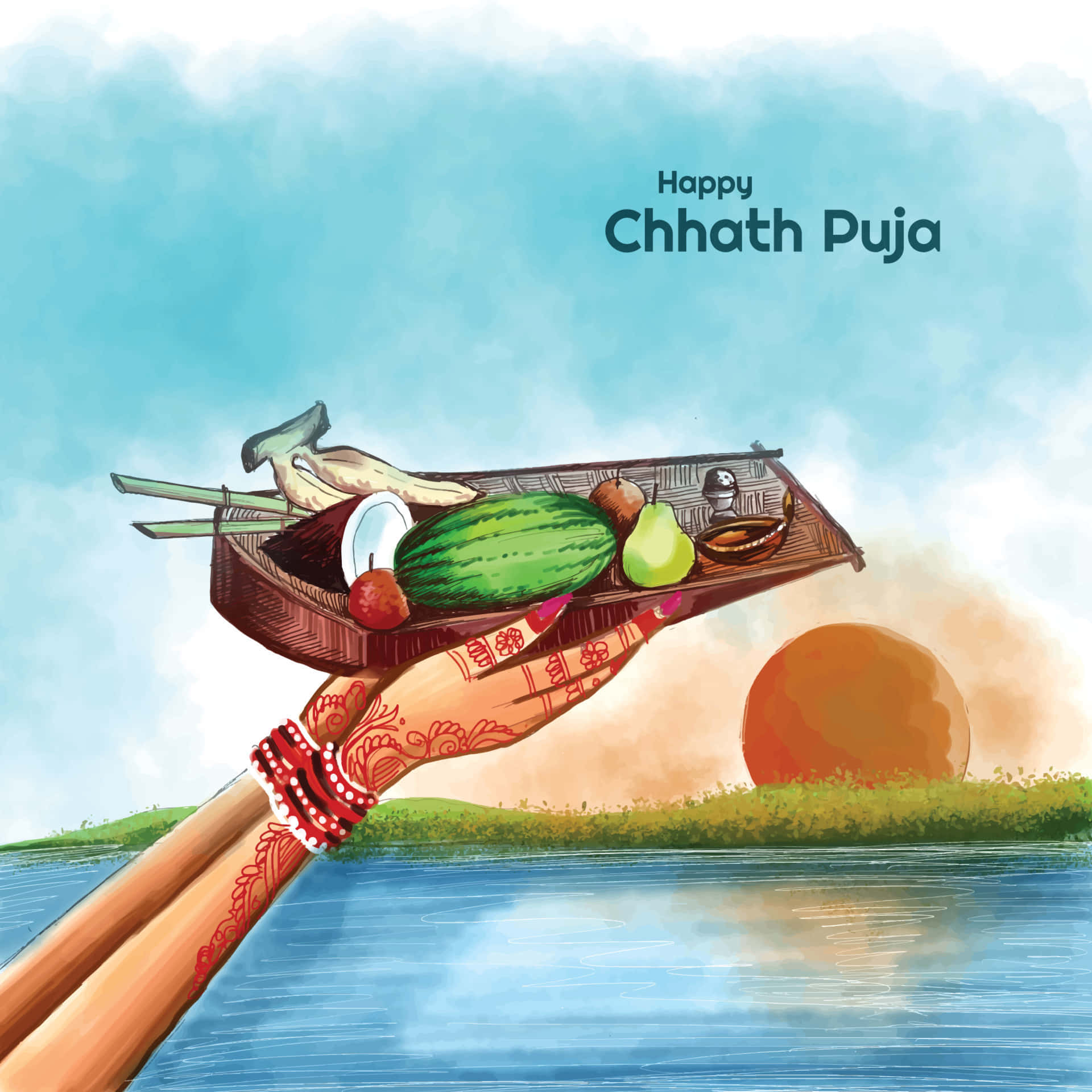 Chhath Puje Images :: Photos, videos, logos, illustrations and branding ::  Behance