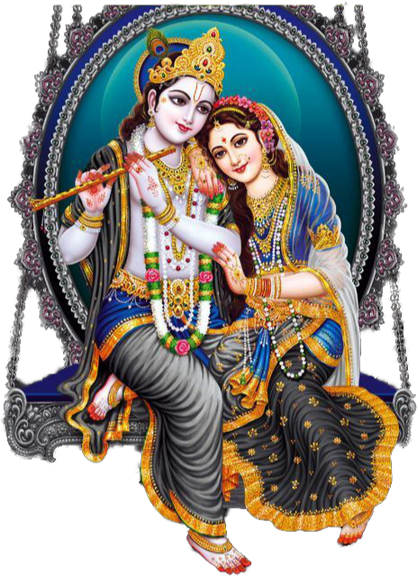 Divine_ Couple_ Radha_ Krishna_ Art PNG