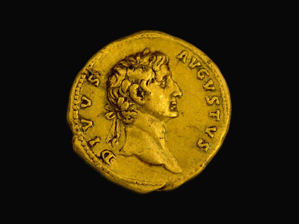 Divus Augustus Gold Coin Wallpaper