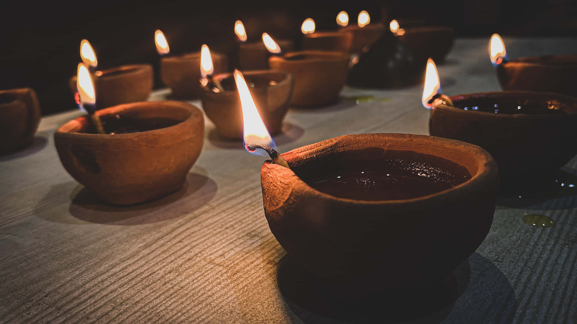 Linjerav Diwali-ljus Bakgrund