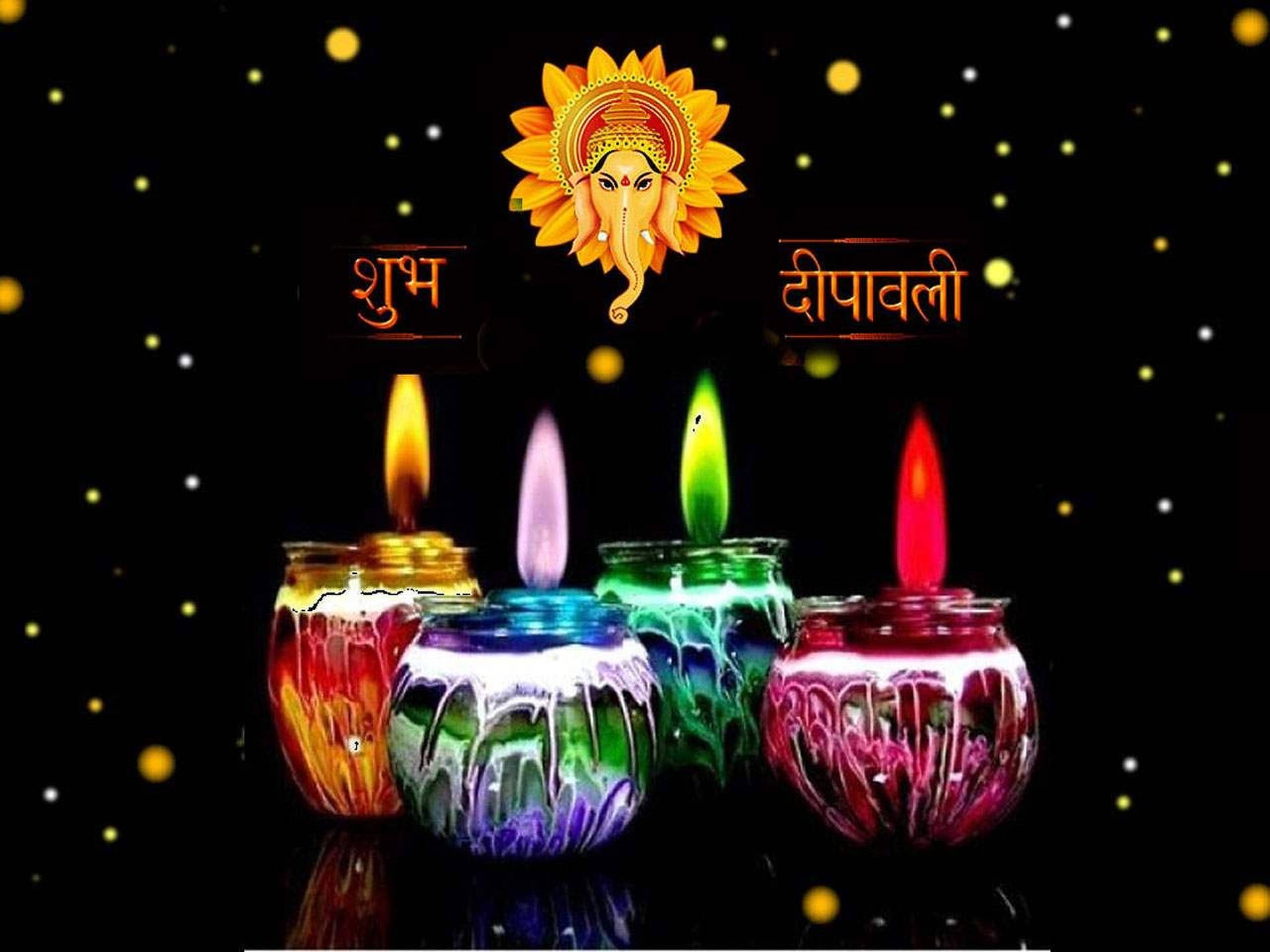 Diwali Candles Background
