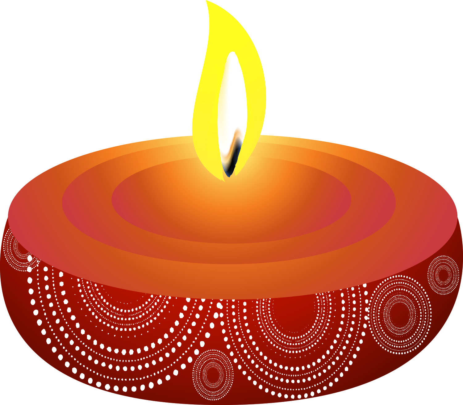 Diwali Festival Clay Lamp Illustration PNG