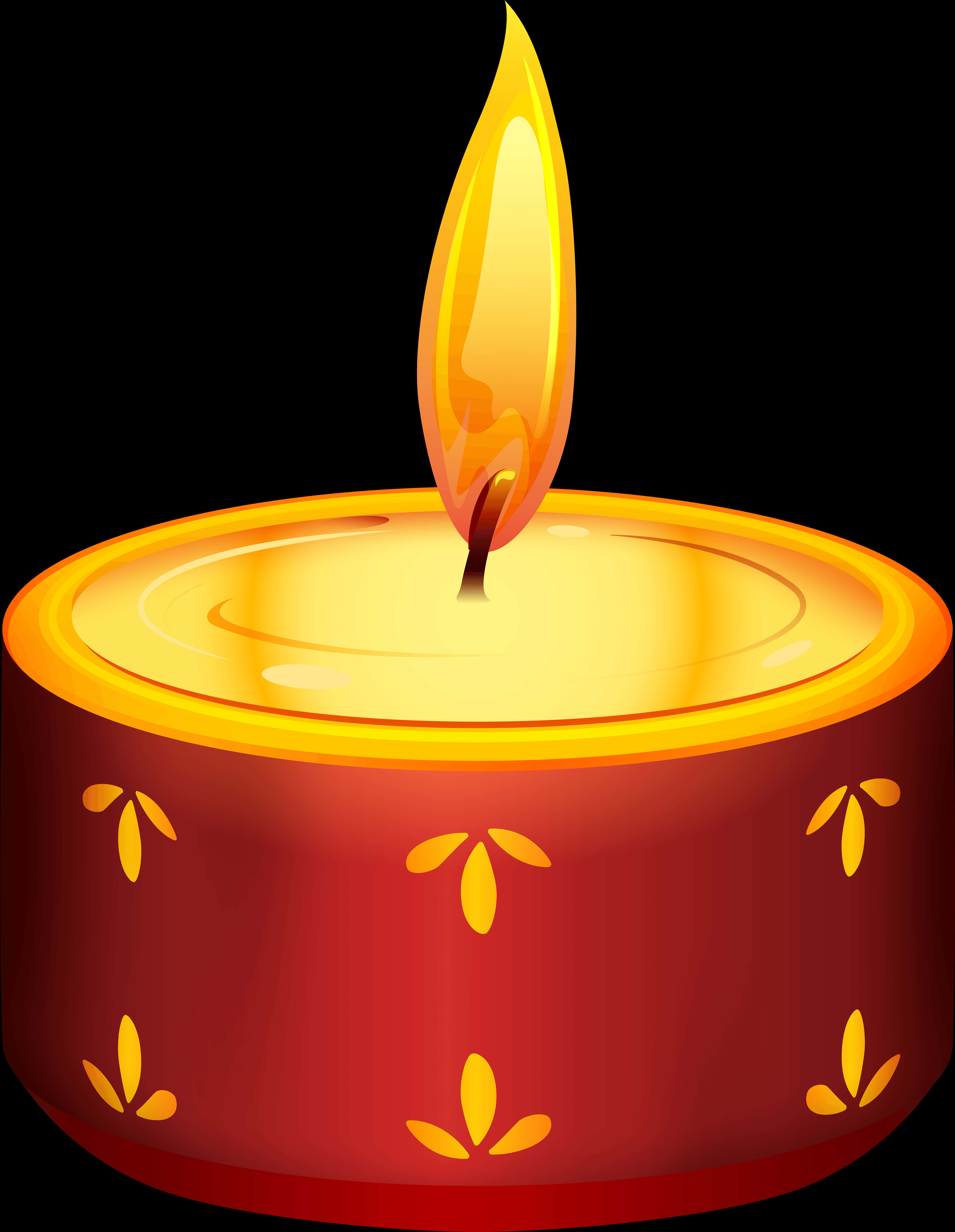 Diwali Festival Illuminated Candle PNG