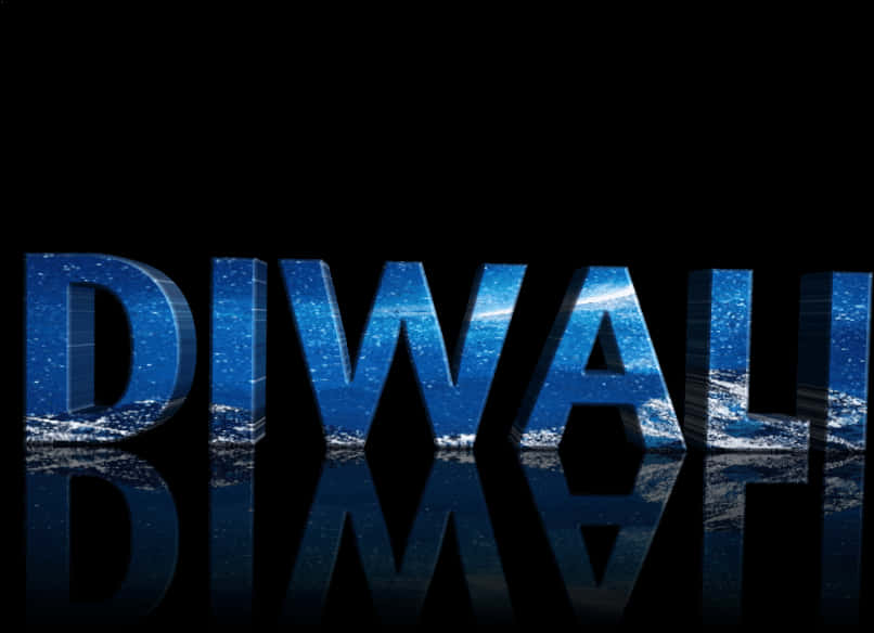 Diwali Festival Sparkling Text Background PNG