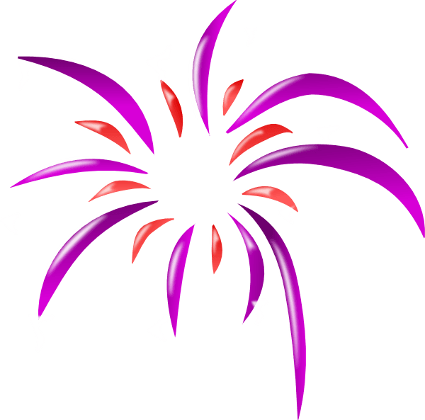 Diwali Firework Illustration Purpleand Red PNG