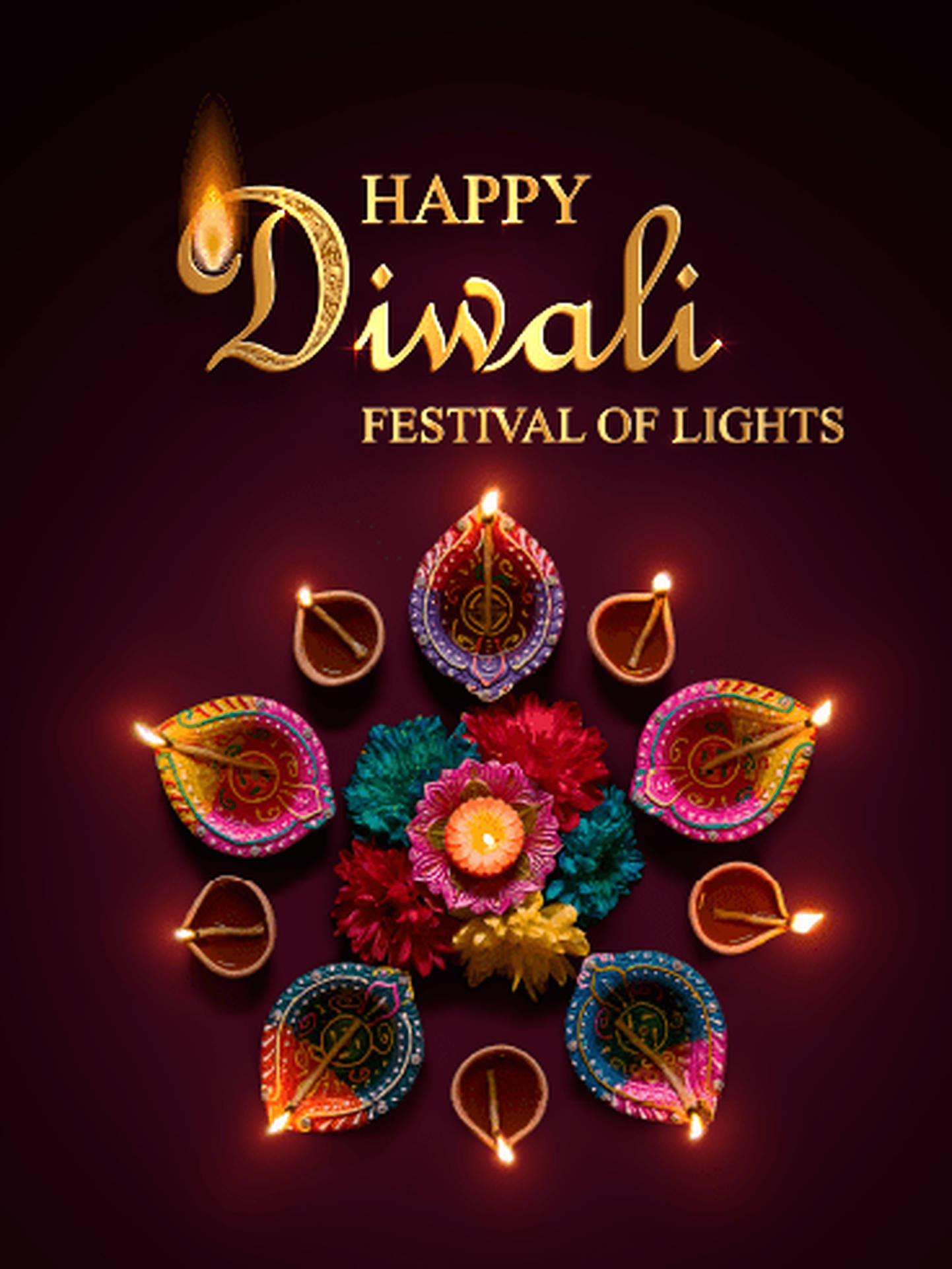 Diwali Greeting Card Wallpaper