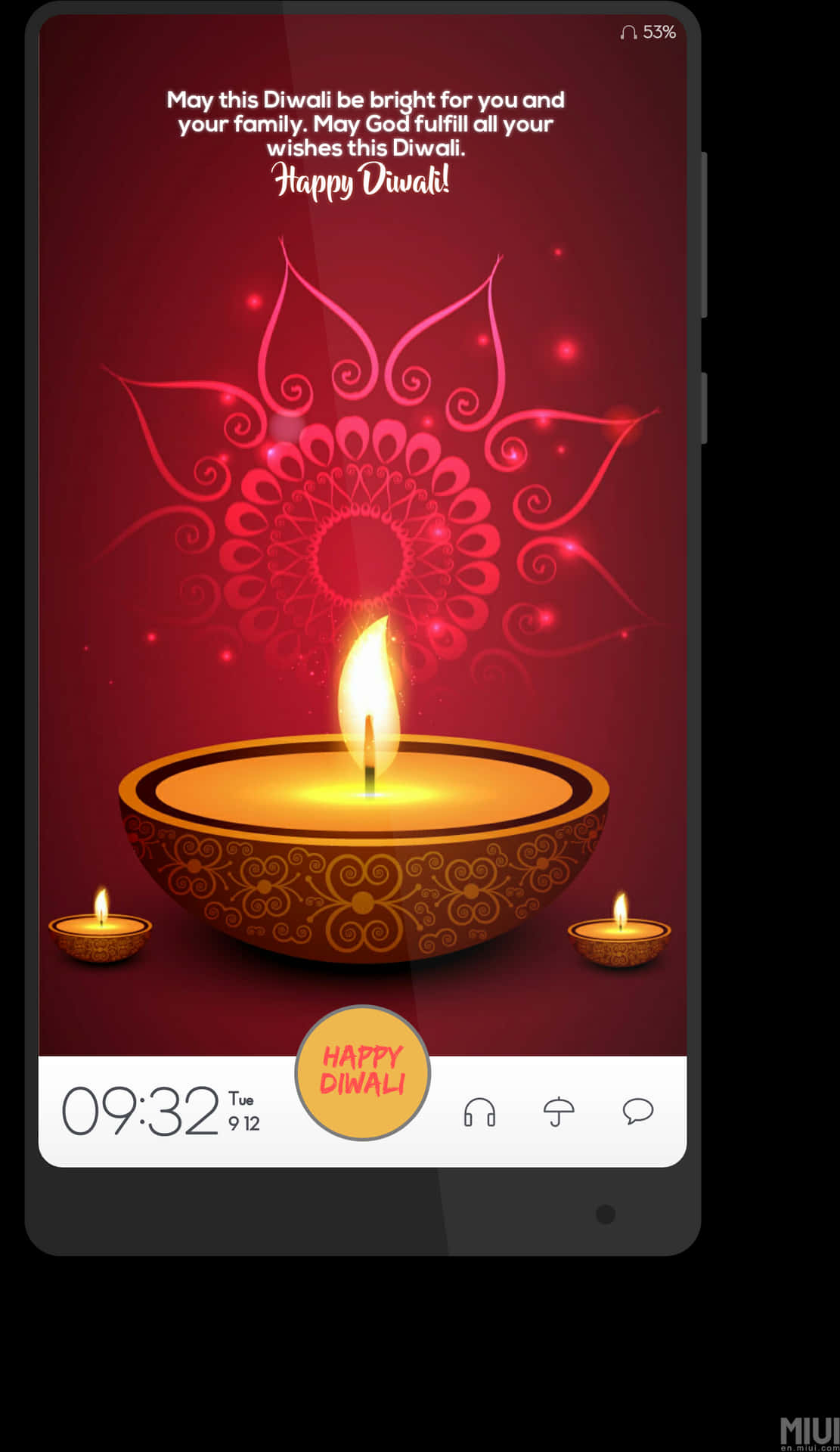 Diwali Greetings Mobile Screen PNG