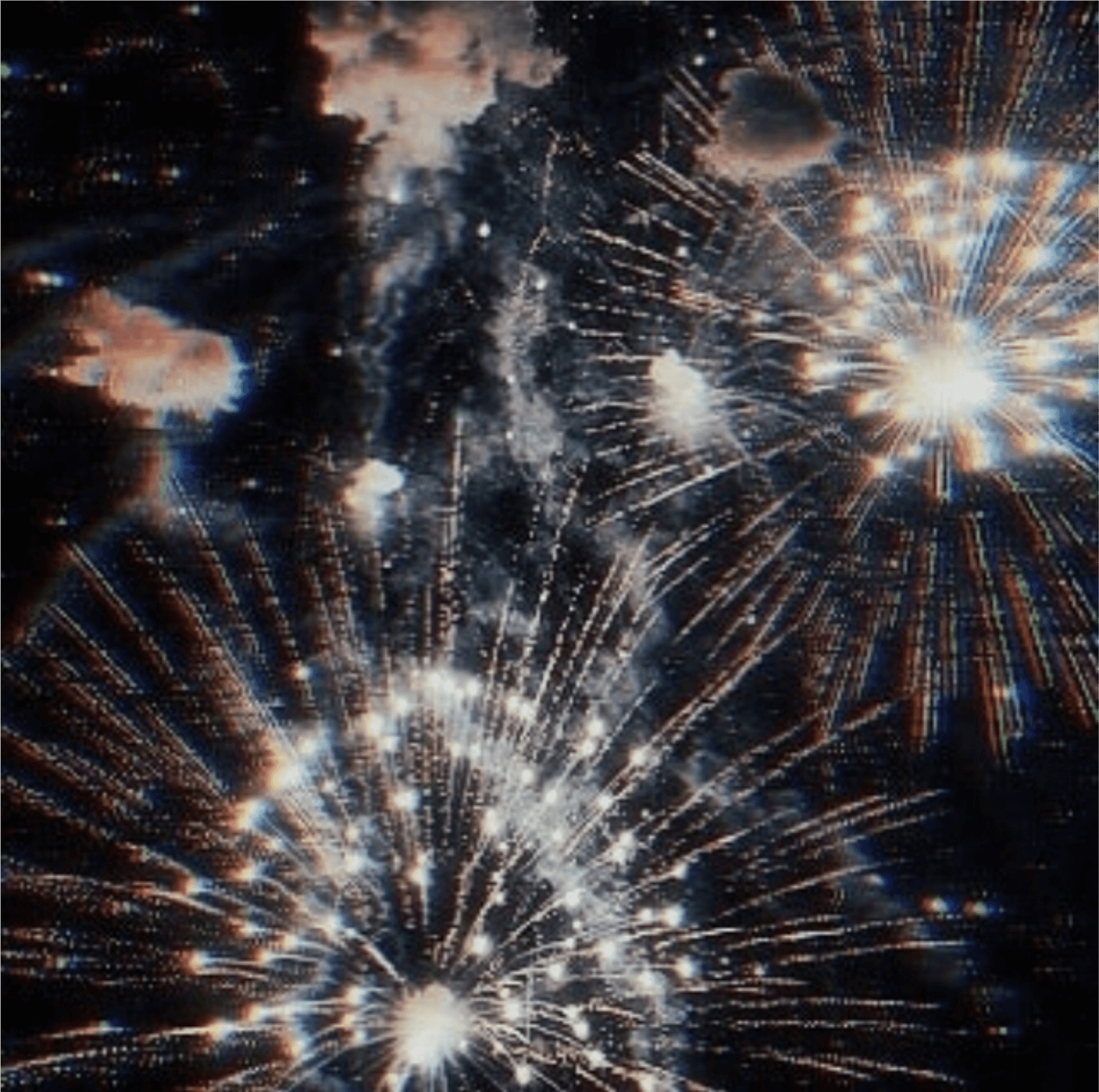 Diwali Night Sky Fireworks Display PNG