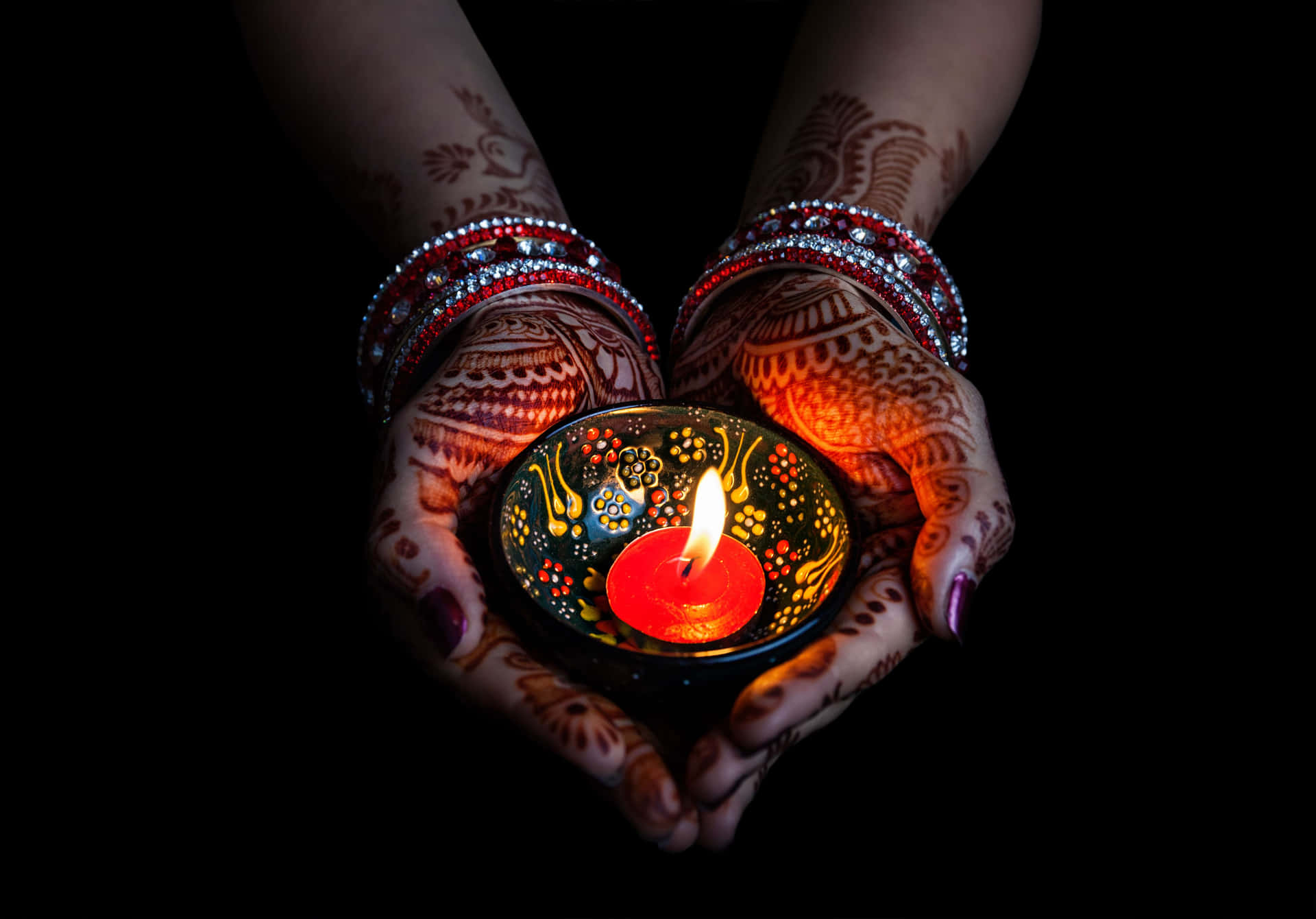 Himmelzum Leuchten Bringen Für Diwali