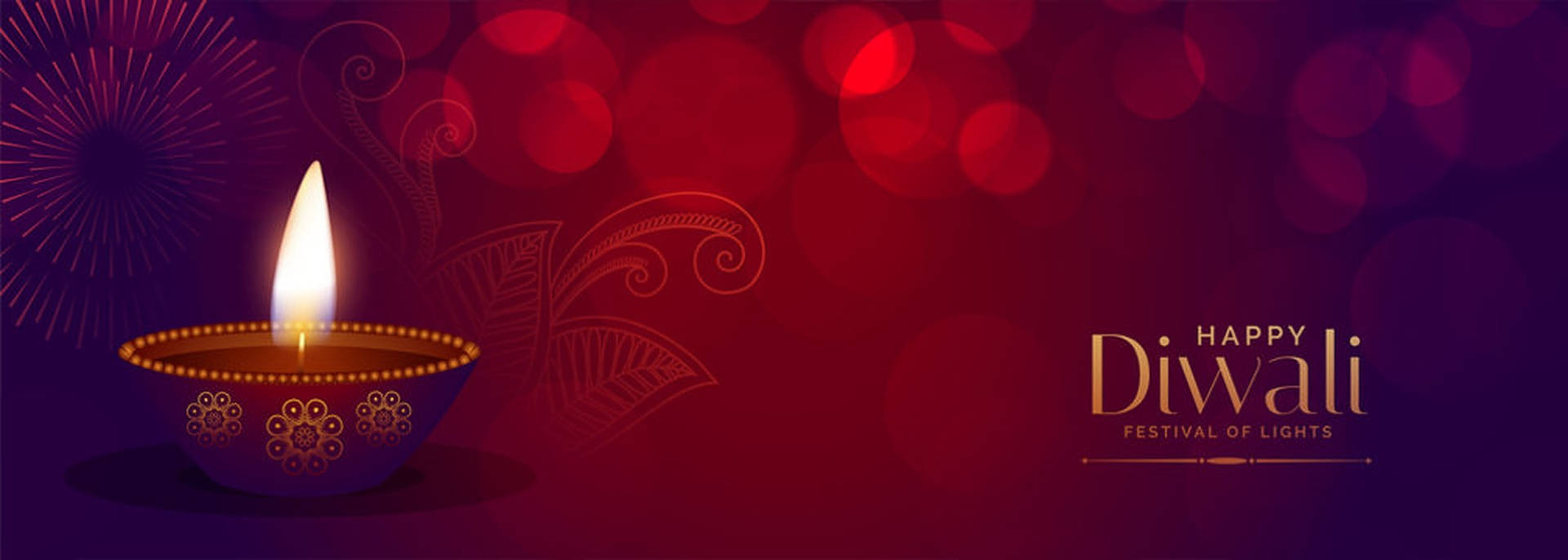 Diwali Red Poster Background
