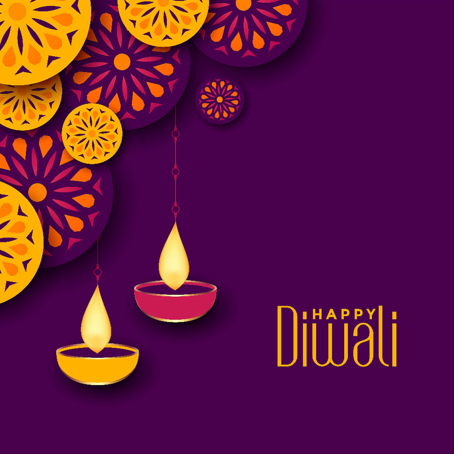 Diwali Violet Vector Art Background